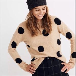Madewell sweater with large dots